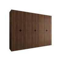 DREHTÜRENSCHRANK Espresso 270 cm - Nussbaumfarben/Schwarz, Holzwerkstoff/Kunststoff (270/203/50cm) - MIRJAN24