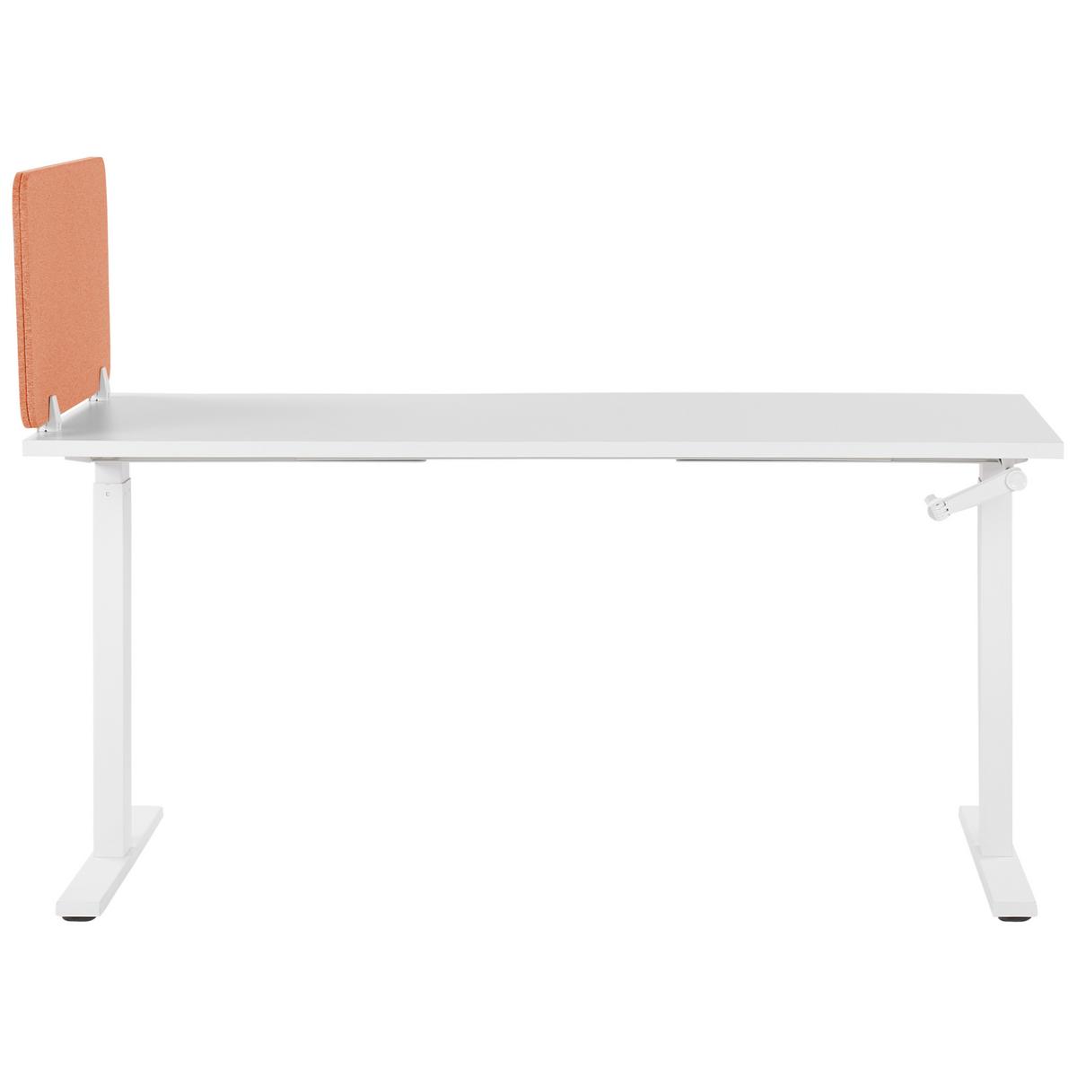 SCHREIBTISCHTRENNWAND 72 x 40 cm Hellrot Wally - Rot, Textil (72/40/2cm) - Beliani