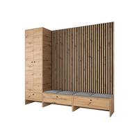 GARDEROBE Balma VI - Grau, Holzwerkstoff (230/206/44cm) - MIRJAN24