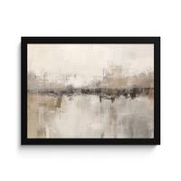 POSTER MIT RAHMENGERAHMTES BILD Moderne Kunst - Abstrakt - Beige 40x30 cm - Beige, Papier (40/30cm) - MuchoWow