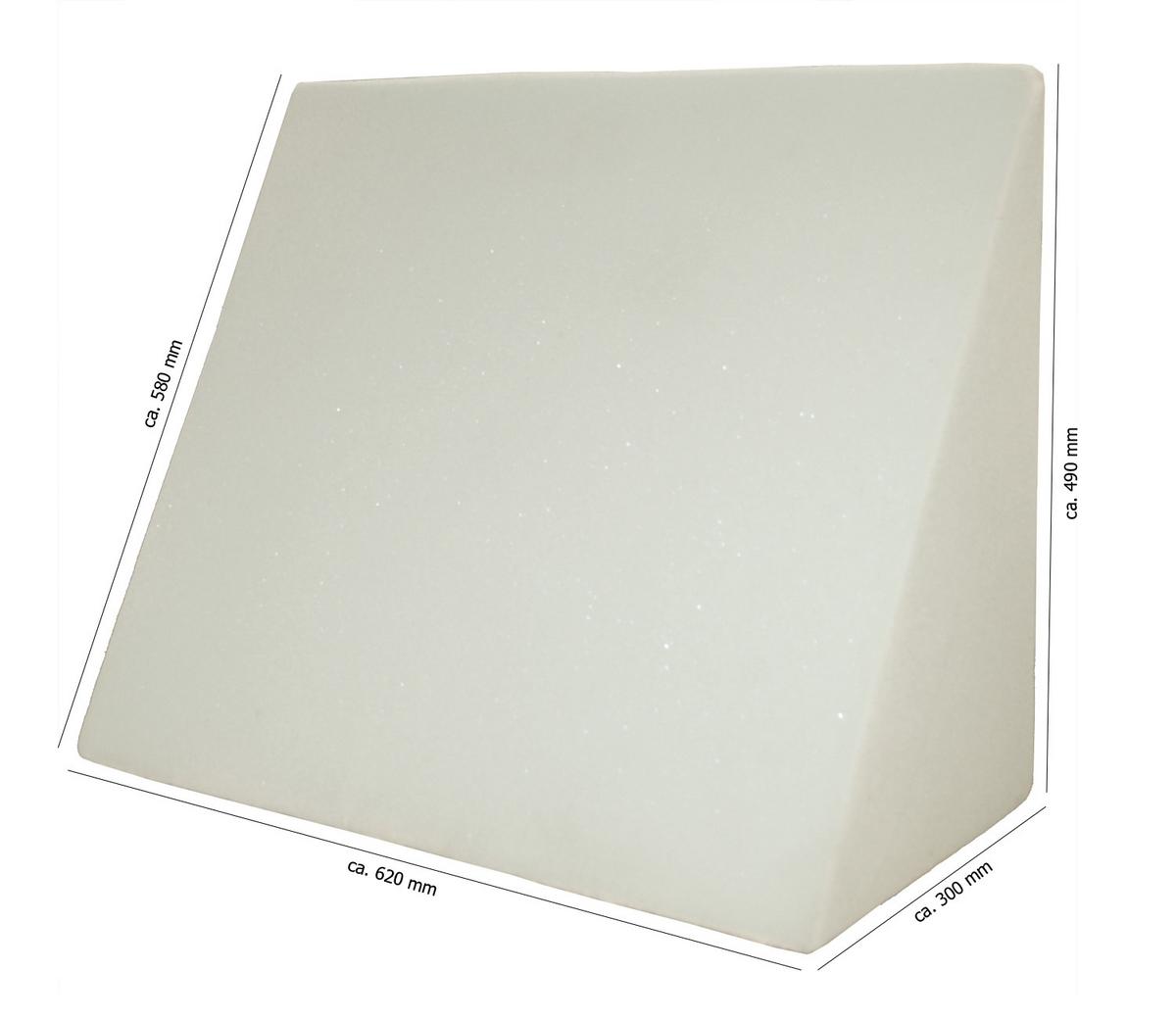 KEILKISSENBEZUG Basic 100% Baumwolle weiß 62/49/30 cm - Weiß, Textil (62/49cm) - beties Heimtextil