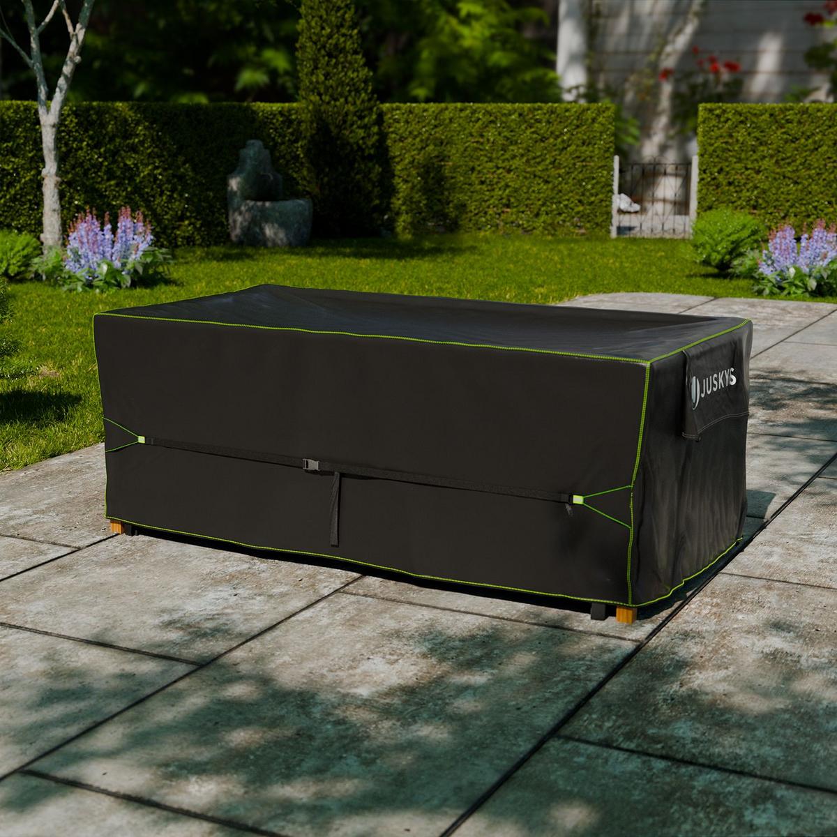 GARTENMÖBELABDECKUNG CoverSafe Pro schwarz - Schwarz, Kunststoff (110/75/210cm) - Juskys