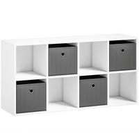 BÜCHERREGAL Spanplatte Weiß - Weiß, Holzwerkstoff (30/53.7/105.9cm) - HOMCOM