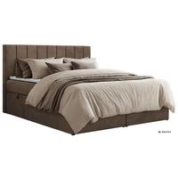 BOXBETT ALVER 200/200 - Braun Velvet - Topper T25 - H3 - Schwarz/Braun, Kunststoff/Textil (200/200cm) - MKS