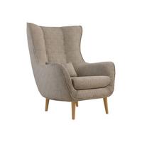SESSEL Estjano Cord - Hellbraun/Beige, Holz/Textil (80/106/95cm) - MIRJAN24