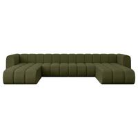 WOHNLANDSCHAFT modulares Sofa Joren-U2 - 410x177x70 cm Grün - Grün, Holzwerkstoff/Textil (410/70/177cm) - ALTDECOR
