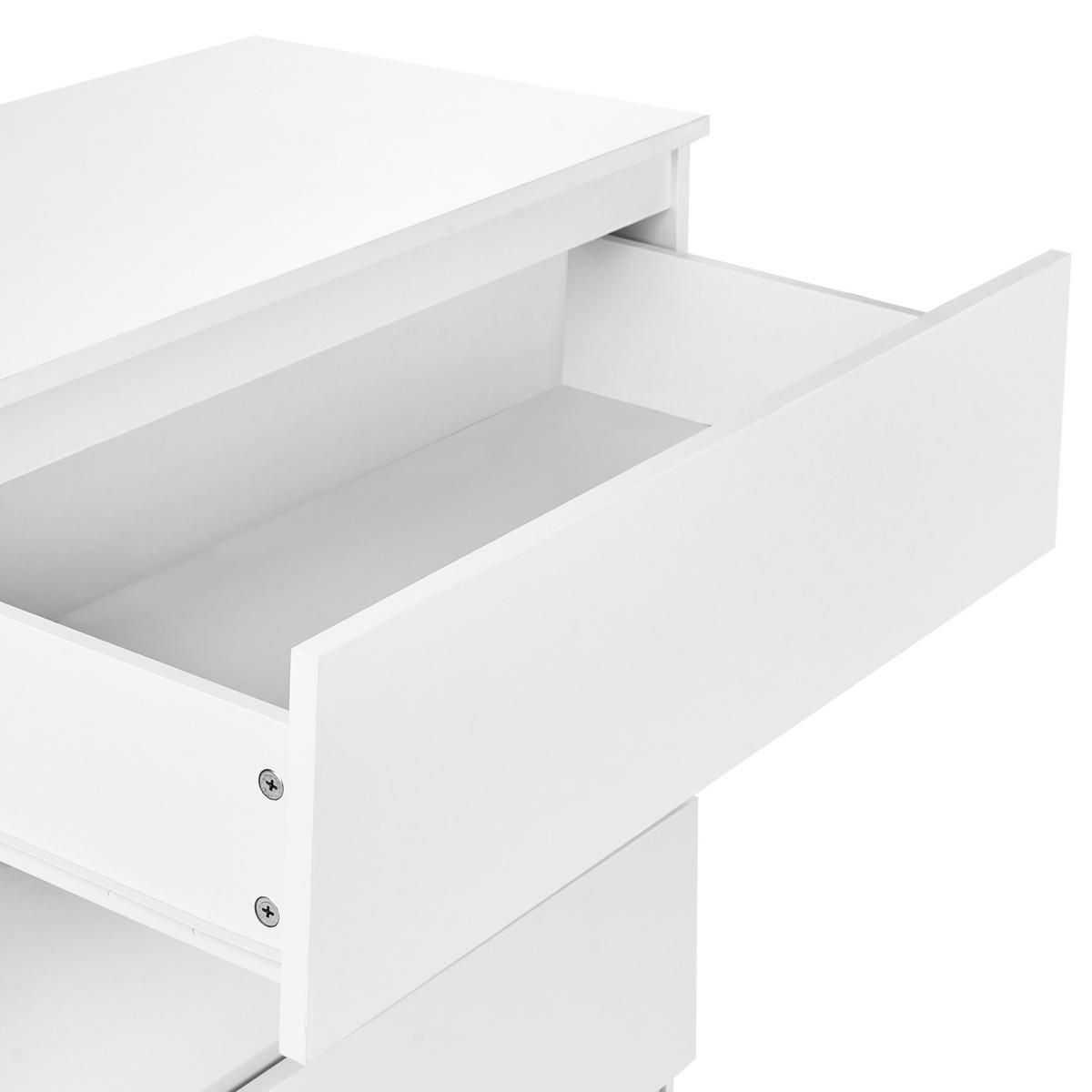 KOMMODE mit 4 Schubladen Weiß Winnipeg - Weiß, Holzwerkstoff (80/100/40cm) - Beliani