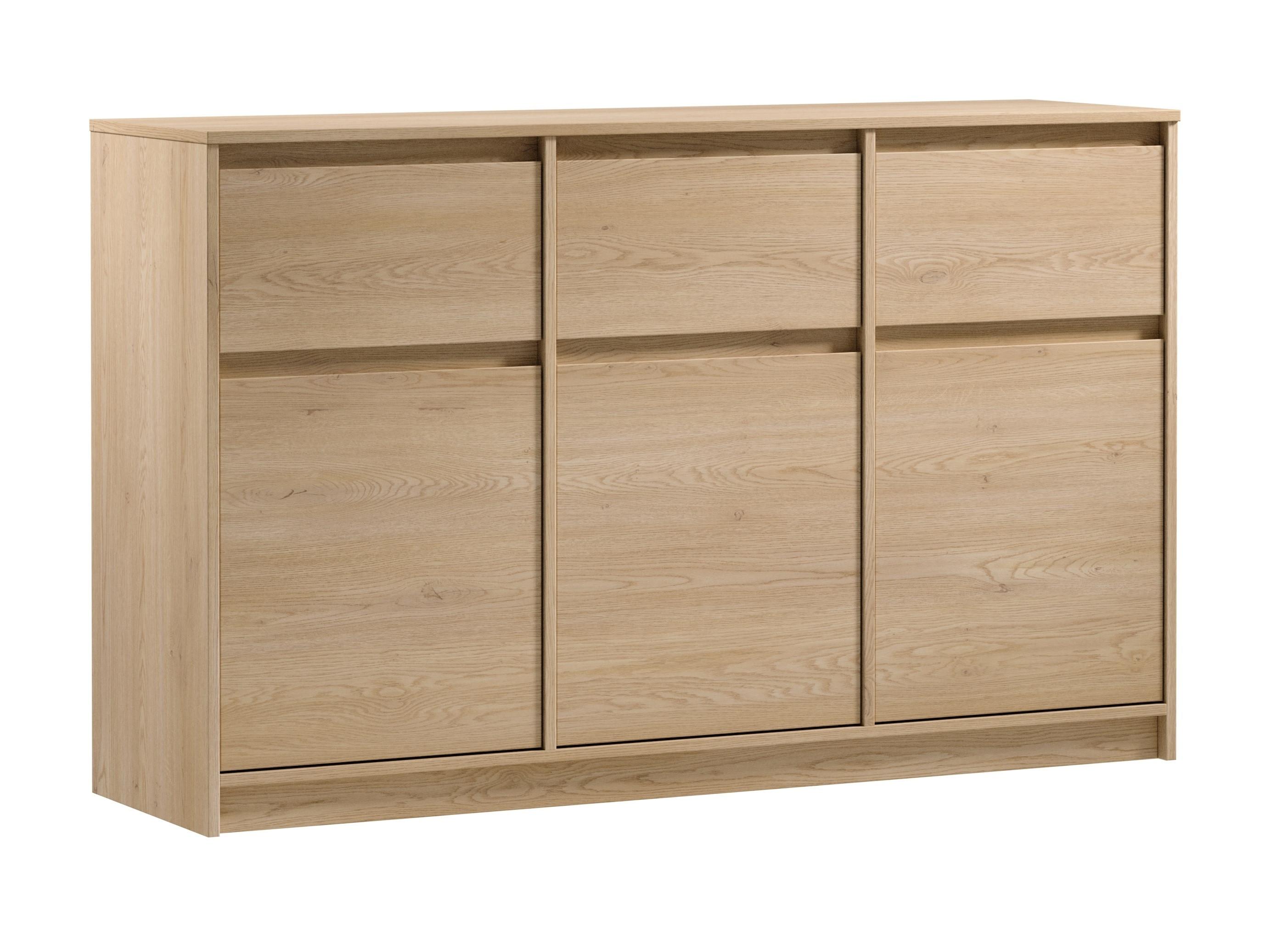 SIDEBOARD Mormanno 3T 3S Eiche Cremona – klassisches Design im Holzdekor - Eichefarben, Holzwerkstoff (138/86.6/40cm) - AX Living