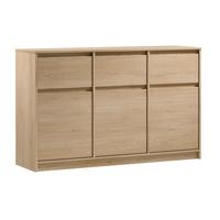SIDEBOARD Mormanno 3T 3S Eiche Cremona – klassisches Design im Holzdekor - Eichefarben, Holzwerkstoff (138/86.6/40cm) - AX Living