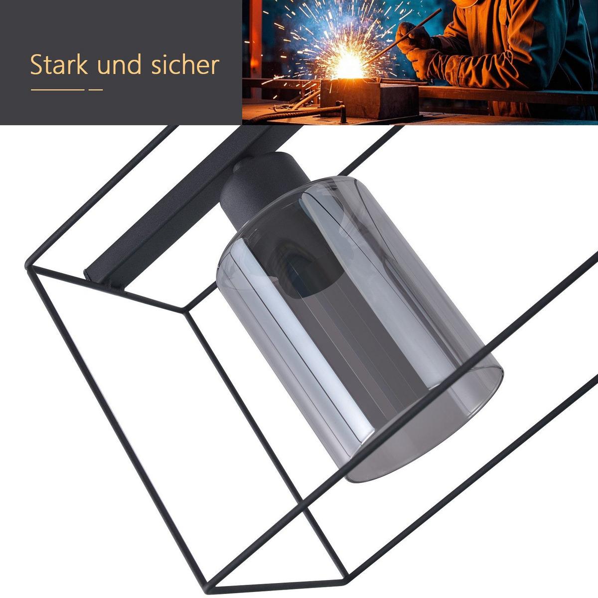 PENDELLEUCHTE Martell 25/6/148 cm - Schwarz, Metall (6/25/148cm) - Nettlife