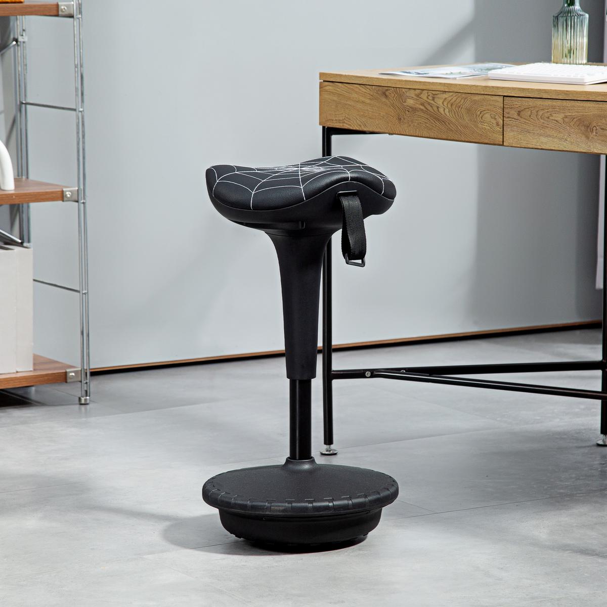 BÜROHOCKER Kunststoff Nylon Schwarz - Schwarz, Kunststoff (34/83.5/34cm) - Vinsetto