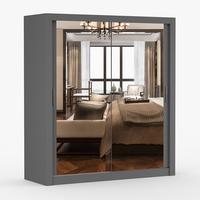 KLEIDERSCHRANK Milan 180 cm, 180/215/64, 2-türig, grau - Grau, Holzwerkstoff (180/215/64cm) - imoebel24