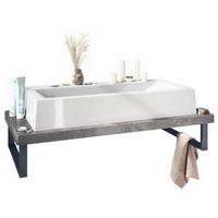 WASCHBECKENUNTERSCHRANK Nizza Steingrau - Schieferfarben, Holzwerkstoff (95/31.4/51cm) - Vladon