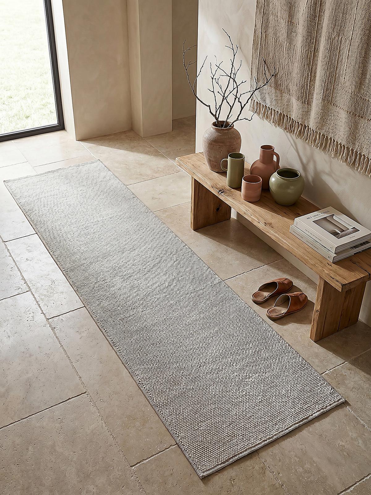 KURZFLORTEPPICH Waschbar NORA, einfarbig, Grau, 78 x 230 cm - Grau, Textil (230/78cm) - KADIMA DESIGN