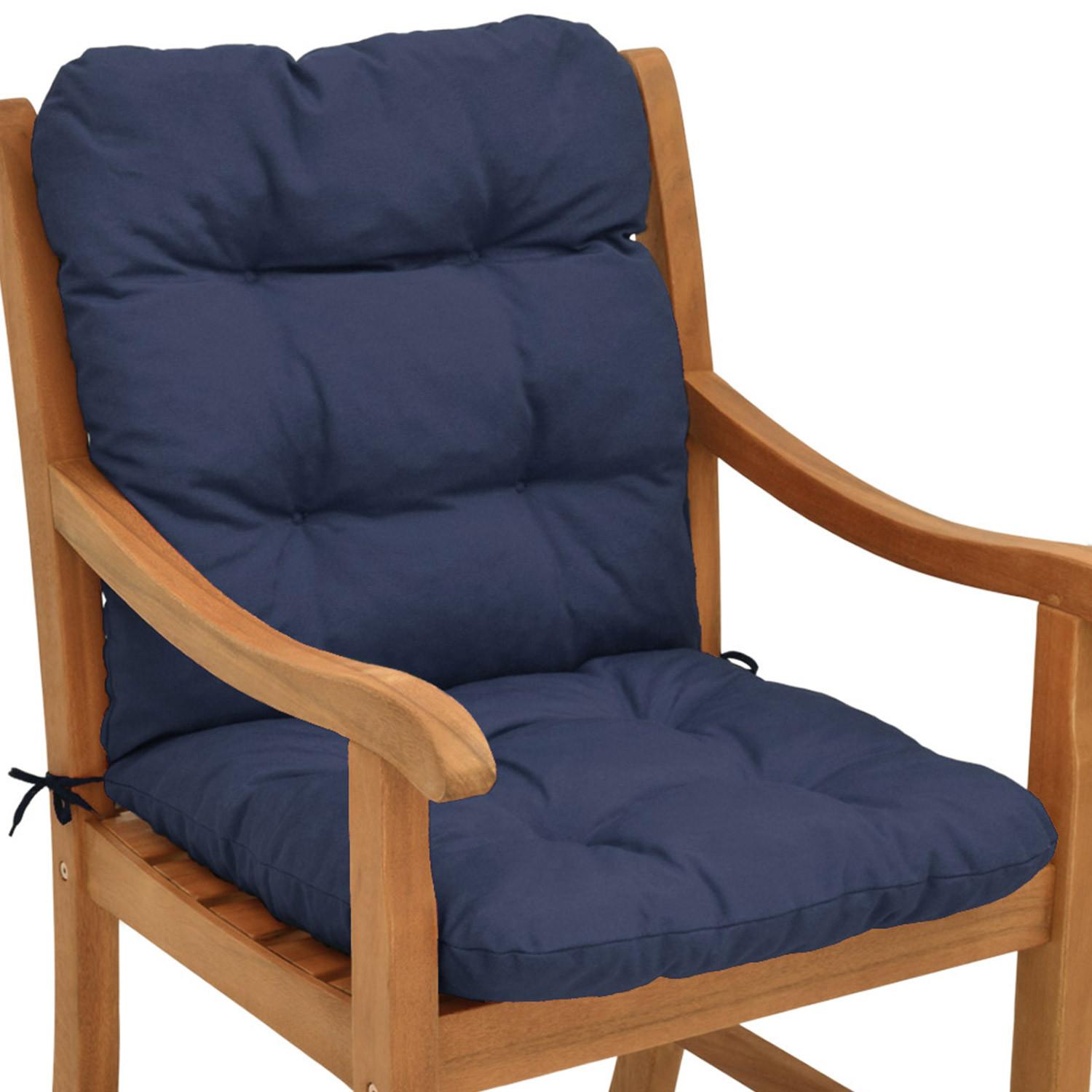 NIEDERLEHNERAUFLAGE Flair NL 100/50/8cm Dunkelblau - Dunkelblau, Textil (50/8/100cm) - Beautissu 