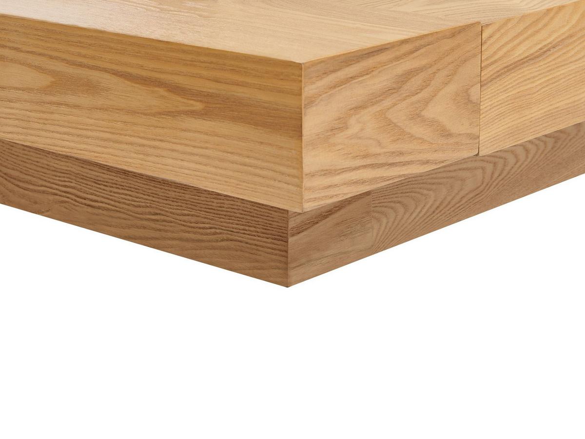 BETT mit Lattenrost 160/200 cm Heller Holzfarbton Zen - Hellbraun, Holzwerkstoff (160/200cm) - Beliani
