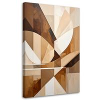 LEINWANDBILD 3D und geometrisch 60x90cm - Beige, Textil (60/90cm) - Feeby