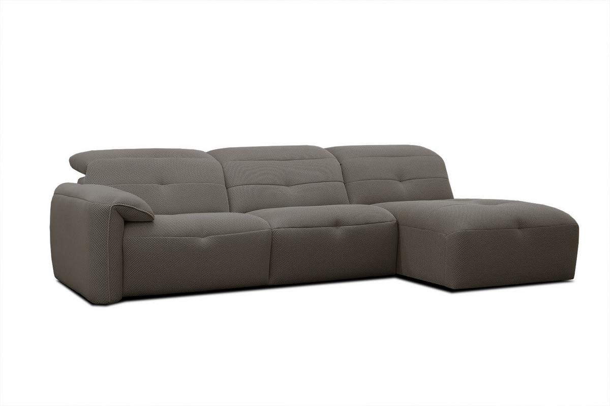 ECKSOFA TRENTO 4-Sitzer, braun - Schwarz/Braun, Holzwerkstoff/Kunststoff (262/165cm) - Wozimo