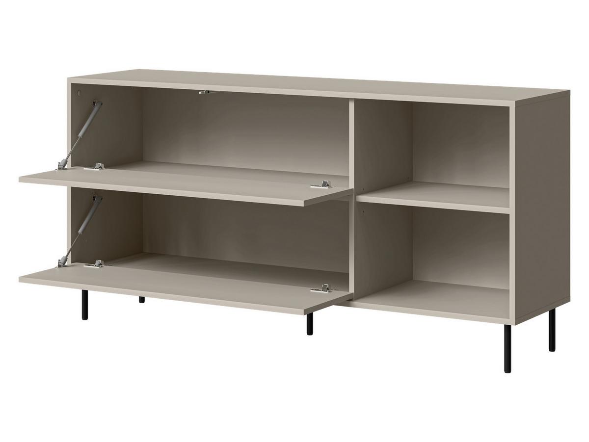 KOMMODE Masha 150 2D2P - Kaschmir/Schwarz, Holzwerkstoff/Metall (151/75/39cm) - MIRJAN24