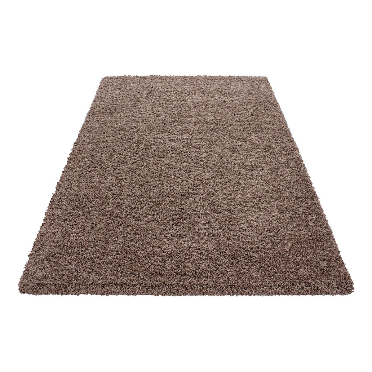 HOCHFLORTEPPICH RHEIN, einfarbig, Mokka, 140 x 200 cm - Braun, Textil (140/200cm) - KADIMA DESIGN