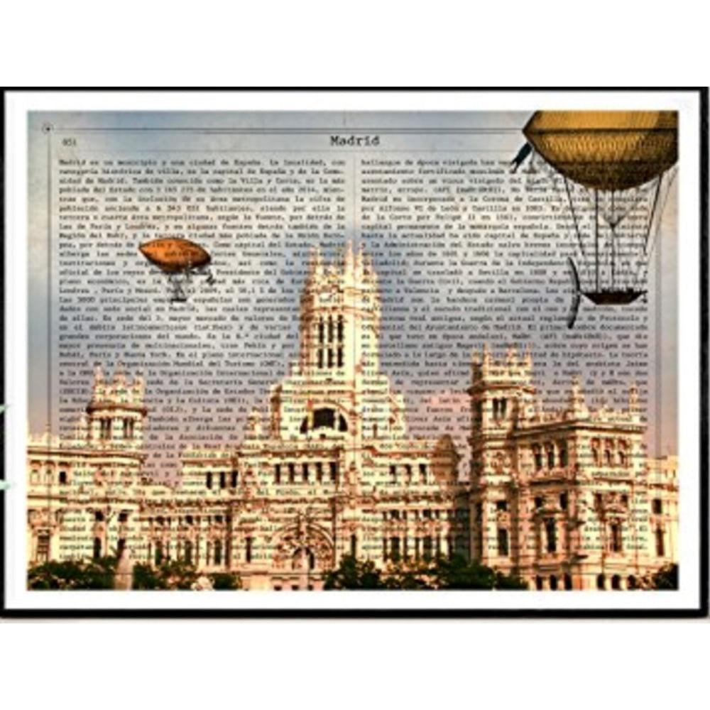POSTER Vintage Von Madrid. A4 Rahmenlos - Klar, Papier (29.7/5/21cm) - Nacnic
