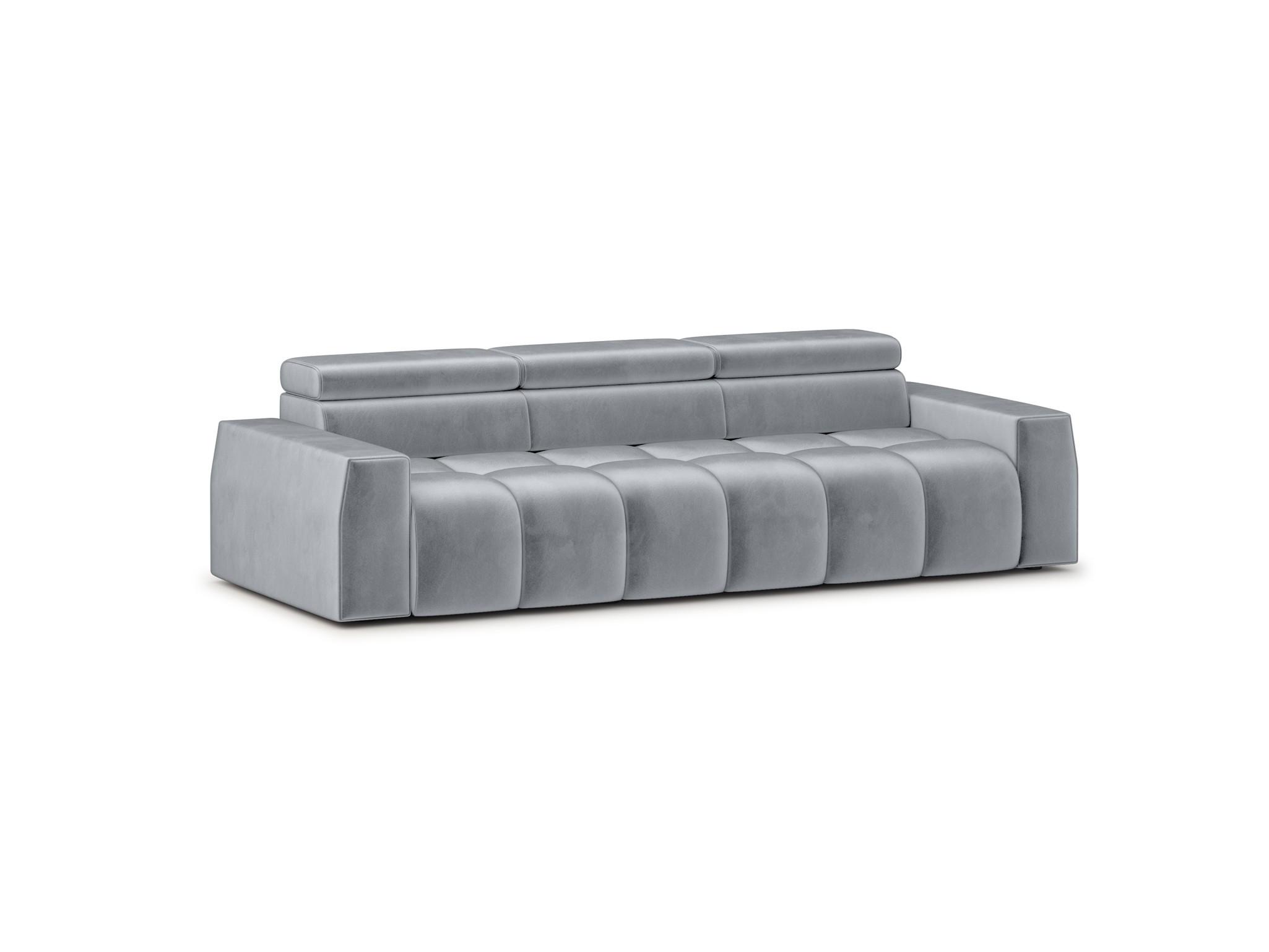 SOFA Darcy - Hellgrau, Holzwerkstoff/Textil (303/98/115cm) - Fun Möbel