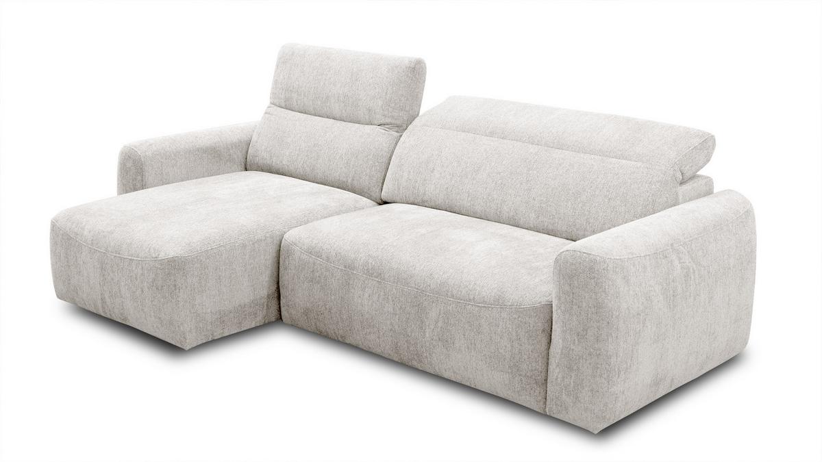 ECKSOFA NERO 4-Sitzer, ecru - Ecru/Schwarz, Holz/Textil (272/81/159cm) - Wozimo
