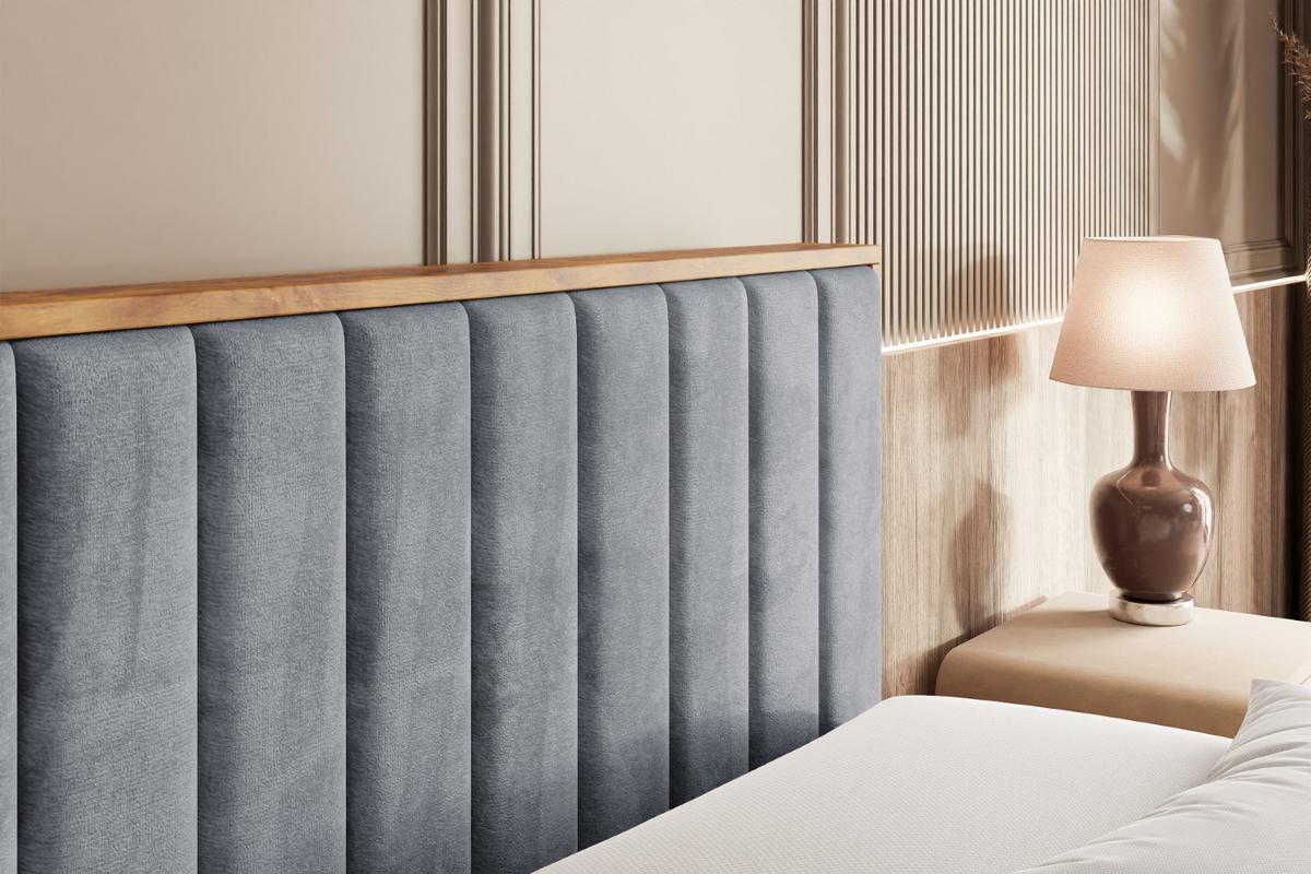 BOXBETT mit Matratze H4 und Lattenrost - LOLLI4 - 140x200 - Grau - Grau, Holzwerkstoff/Kunststoff (140/200cm) - ALTDECOR