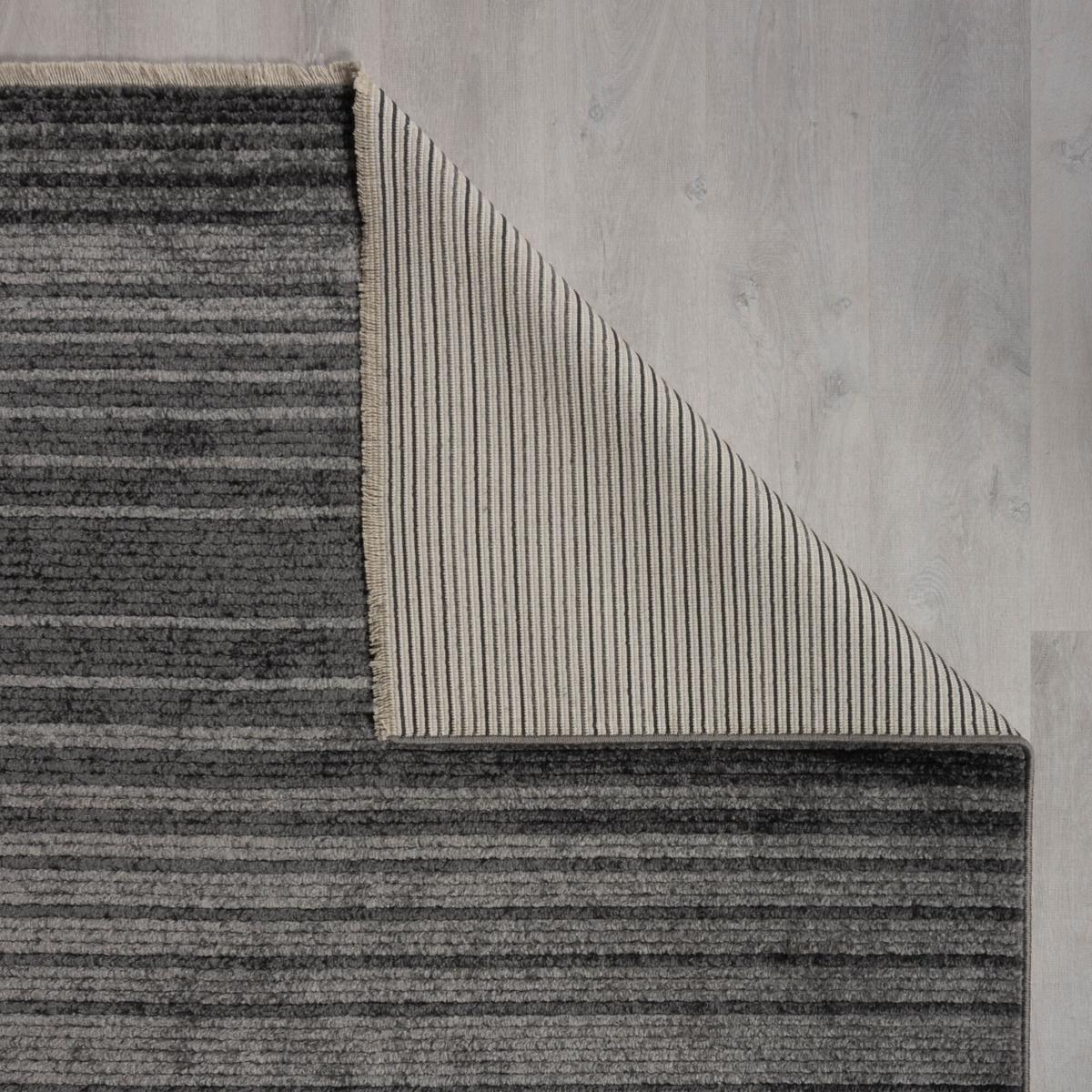 TEPPICH BREDE, gestreift, Anthrazit, 200 x 300 cm - Anthrazit, Textil (200/300cm) - KADIMA DESIGN