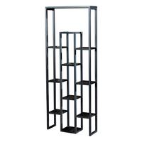 STANDREGAL Blaavandshuk - Schwarz, Holzwerkstoff/Metall (60/150/19cm) - [en.casa]
