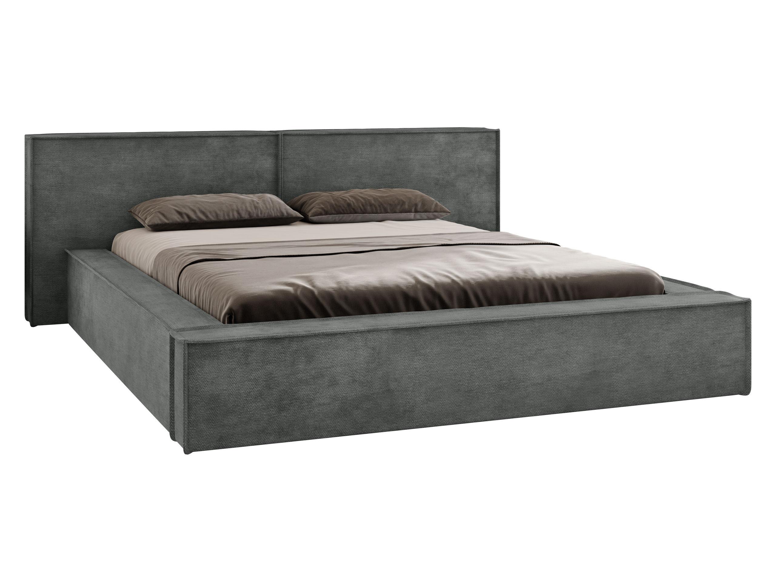 POLSTERBETT Lambo - Schwarz/Naturfarben, Holz/Holzwerkstoff (160/200cm) - MIRJAN24
