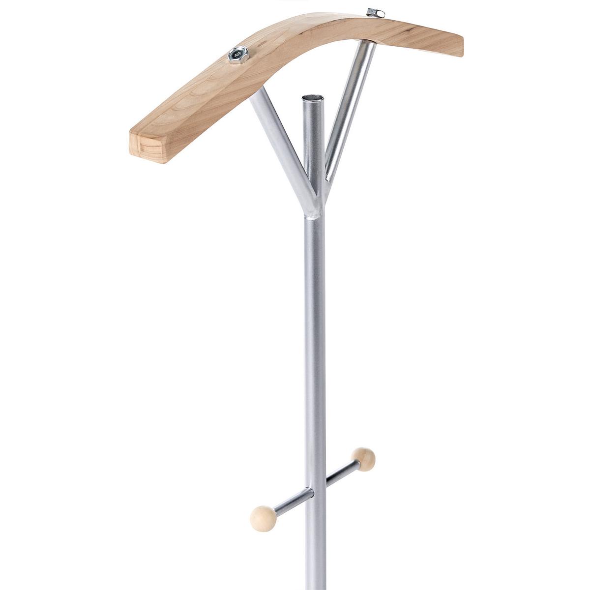 GARDEROBENSTÄNDER Silber Thompson - Hellbraun, Metall (40/130/30cm) - Beliani
