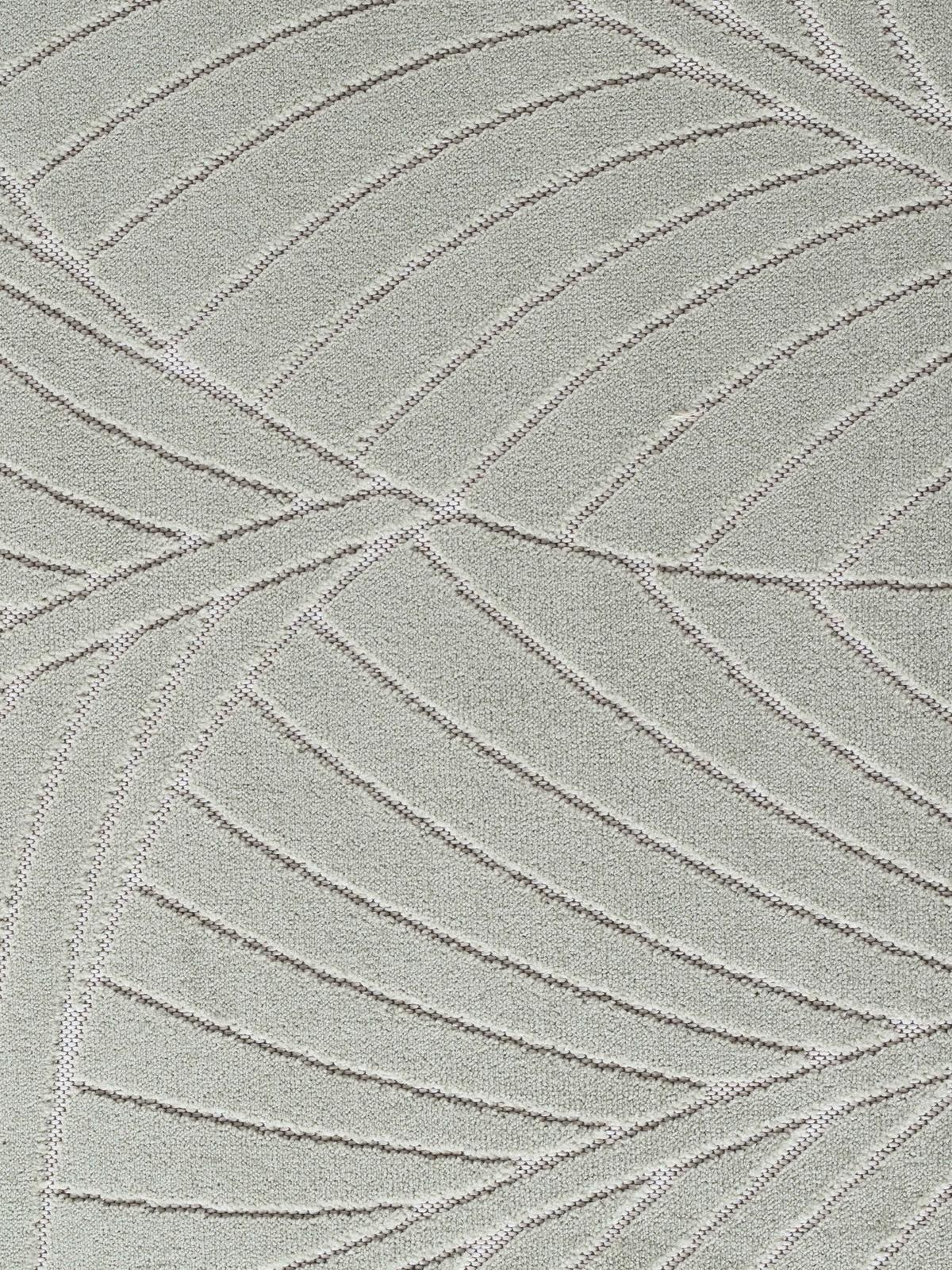 TEPPICH Outdoor, Fußbodenheizung-geeignet, mit Blattmotiv, ENGADIN in Salbeigrün, 120 x 170 cm - Grün, Textil (120/170cm) - KADIMA DESIGN