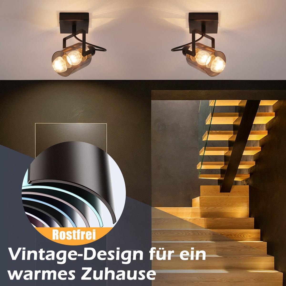 DECKENSTRAHLER Minden 1-flammig 9.5/9.5/18 cm - Schwarz, Metall (9.5/9.5/18cm) - Nettlife