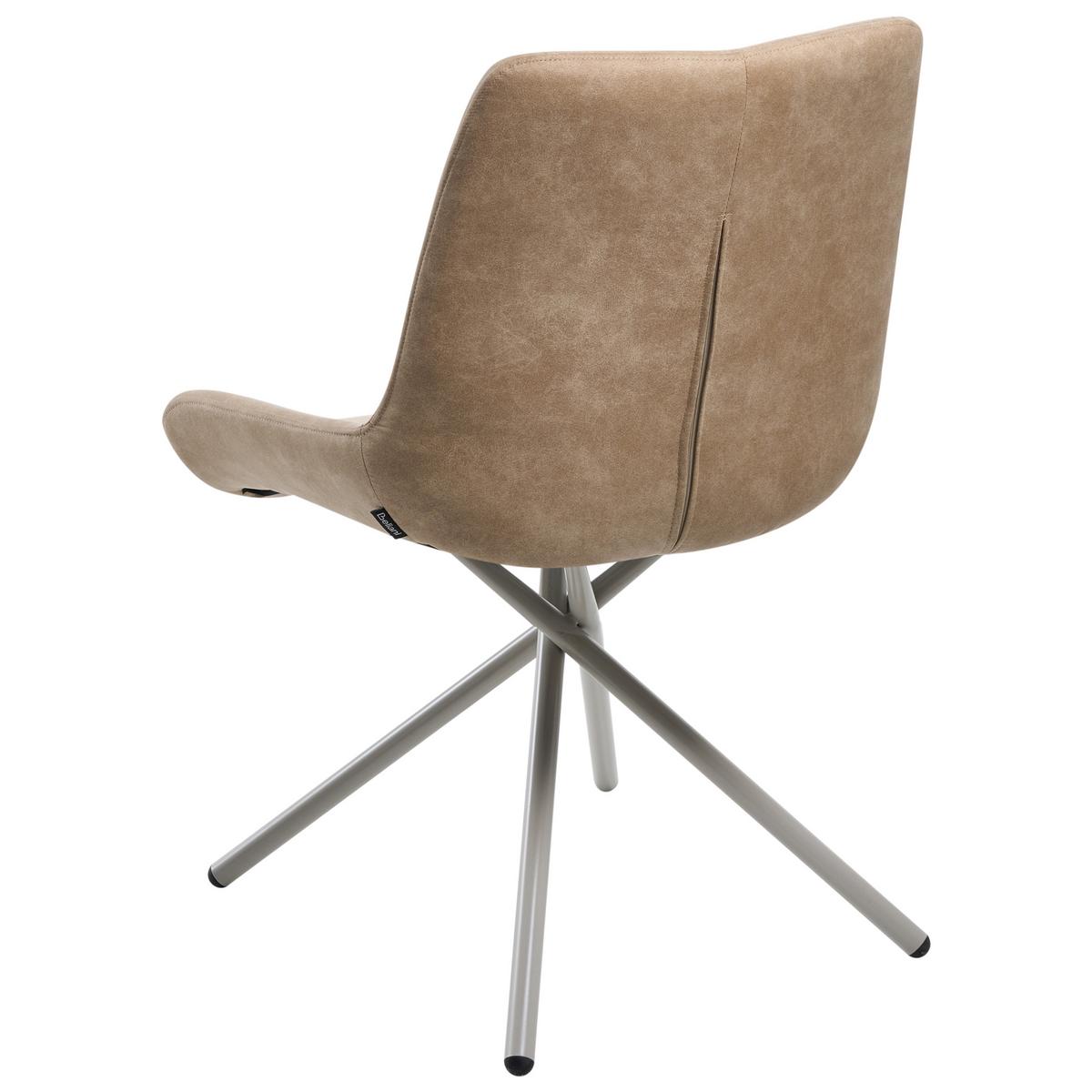 ESSZIMMERSTUHL 2er-Set Kunstwildleder Beige Hailey - Beige, Textil (56/85/56cm) - Beliani