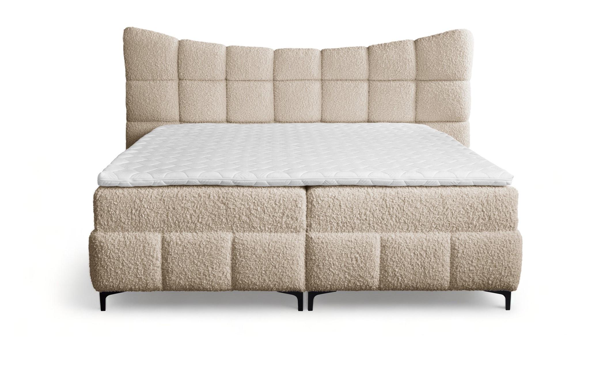 BOXBETT Nova In Rolf - Beige, Holzwerkstoff/Textil (180/200cm) - Fun Möbel
