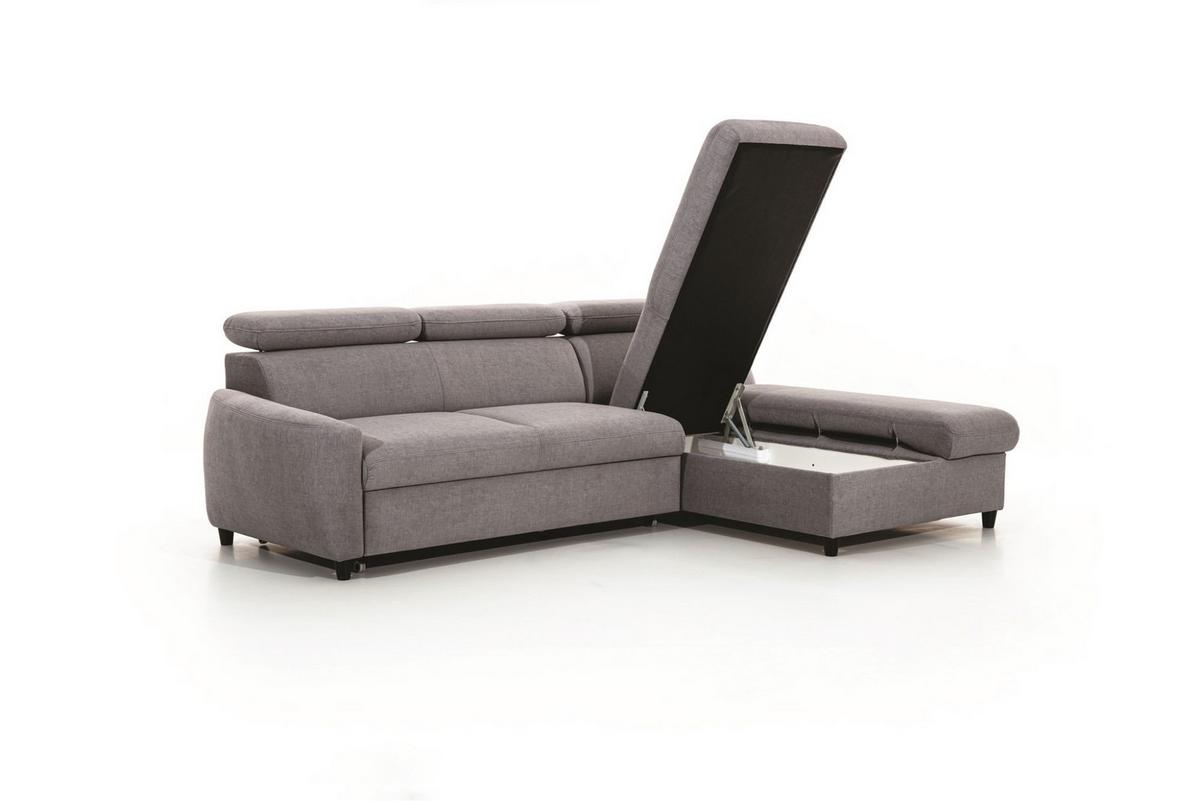 ECKSOFA Schlafsofa Anton Xs In Esito - Taupe, Holzwerkstoff/Textil (170/260cm) - Fun Möbel