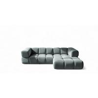 ECKSOFA Blanche In Bluvel - Blaugrau, Holzwerkstoff/Textil (150/280cm) - Fun Möbel