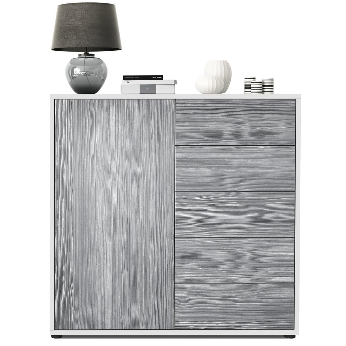 KOMMODE Ben Front in Avola-Anthrazit - Anthrazit, Holzwerkstoff (79/74/36cm) - Vladon