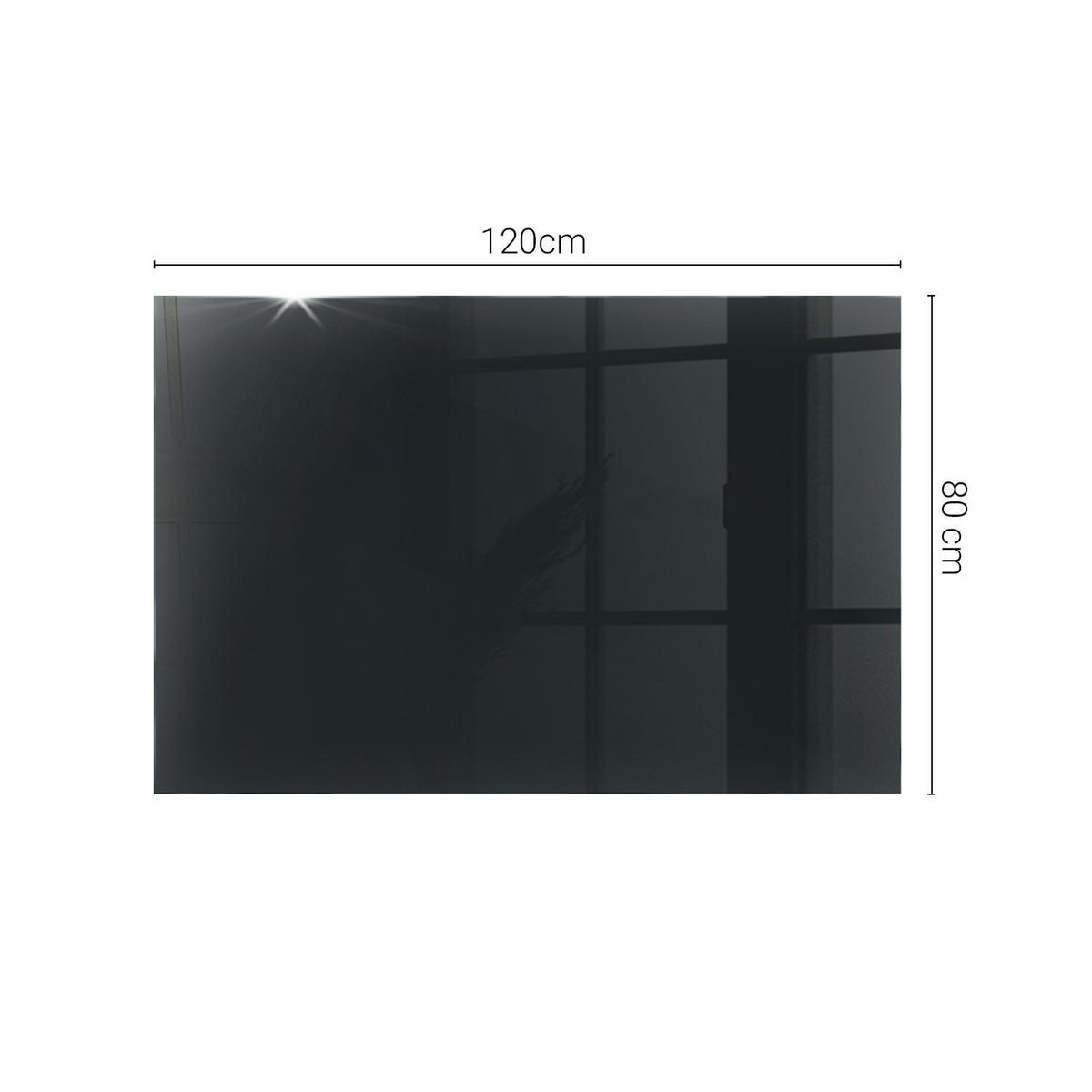 TISCHPLATTE 120x80 cm Farbe Schwarz, glatt - Schwarz, Glas (120/80/0.4cm) - TULUP