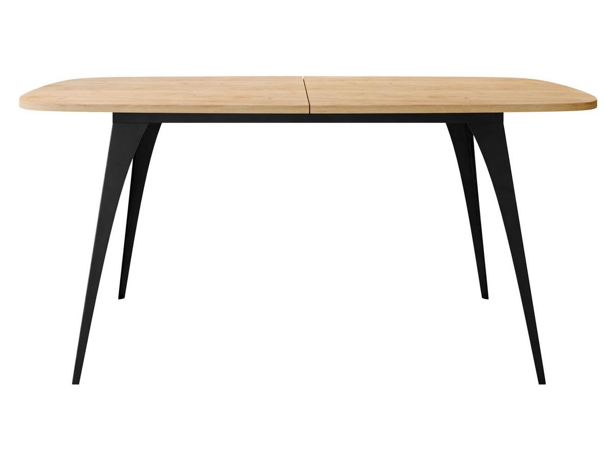 ESSTISCH Aura 160 - Eichefarben/Schwarz, Holzwerkstoff/Metall (90/160/76cm) - MIRJAN24
