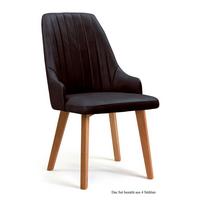 ESSZIMMERSTUHL (4er-Set) Daryl 52x91x60 Eiche geölt/Espresso - Eichefarben/Dunkelbraun, Kunststoff (60/91/52cm) - 58aufmkessel