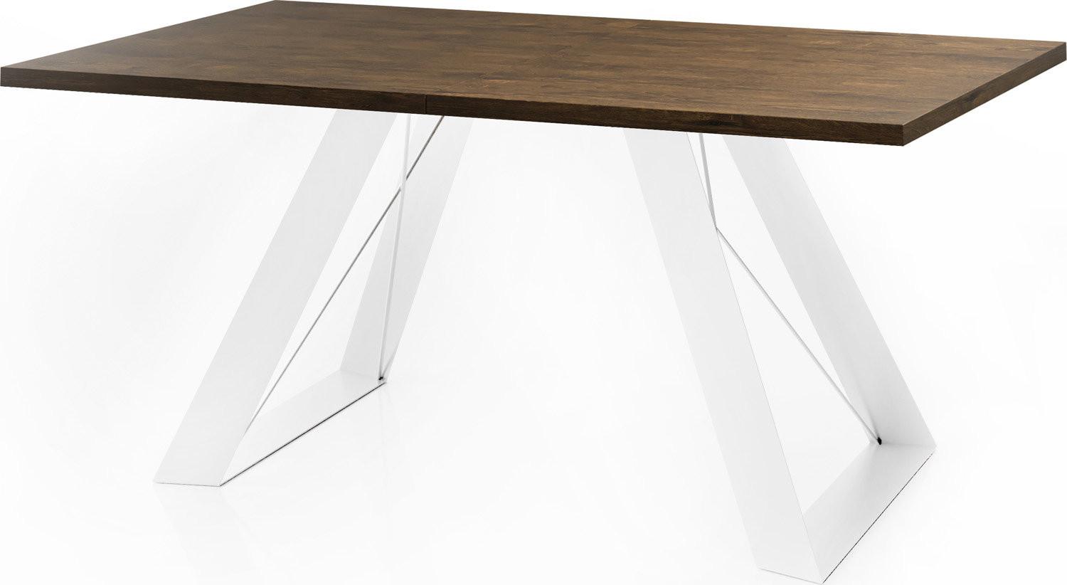 ESSTISCH Colter Weiß rechteckig ausziehbar, Lefkas Eiche 140-240/80/76 cm - Alteiche/Weiß, Holzwerkstoff/Metall (80/240/76cm) - WFL GROUP