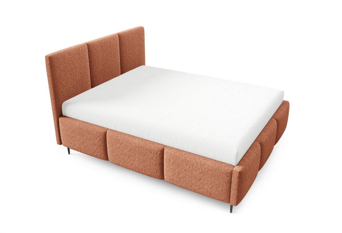 POLSTERBETT Miami - Koralle, Holzwerkstoff/Textil (160/200cm) - Fun Möbel