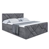 BOXBETT BARWA-Z - 140x200 cm - H3 - Dunkelgrau - Dunkelgrau, Holzwerkstoff (140/200cm) - ALTDECOR