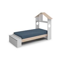 KINDERBETT Odessa Weiß 216/128/153 cm - Weiß, Holz (90/190cm) - Calicosy