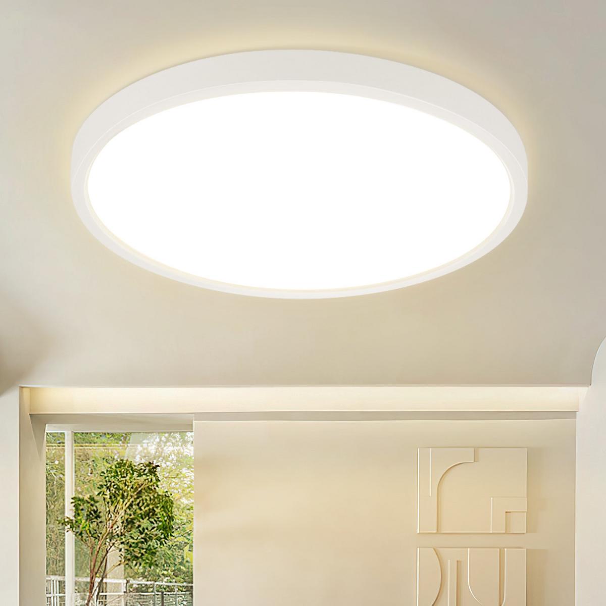 LED-DECKENLEUCHTE Skaldon 30/30/2.4 cm - Weiß, Kunststoff (30/30/2.5cm) - ZMH
