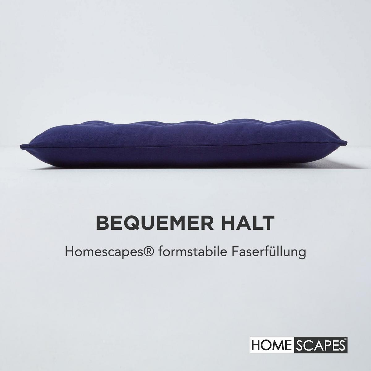 STUHLKISSEN dunkelblau 40/40/6,5 cm - Dunkelblau, Textil (40/40/6.5cm) - Homescapes