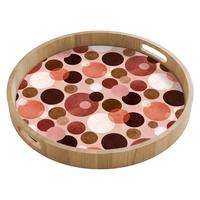TABLETT Kreise - Modern - Farbenfroh 50x50 cm - Rosa, Holz (50/5/5cm) - OnlyWow