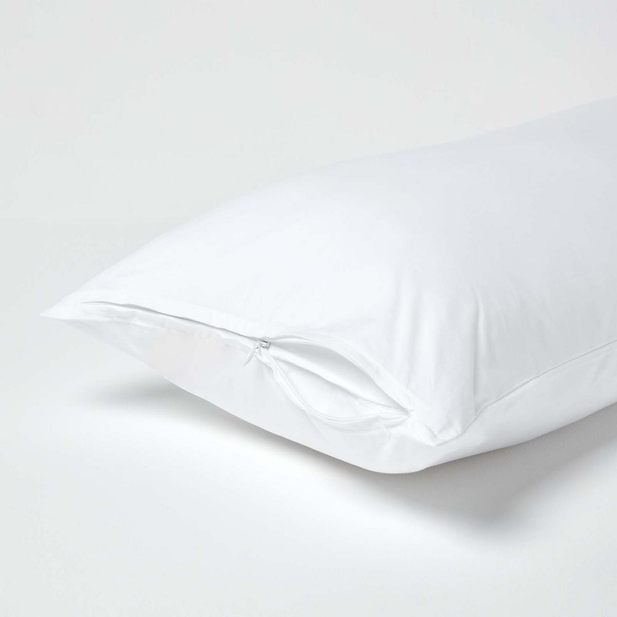 KISSENBEZUG Perkal, Ägyptische Baumwolle, Fadendichte 200 - Weiß, Textil (40/80cm) - Homescapes